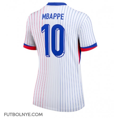 Camiseta Francia Kylian Mbappe #10 Visitante Equipación para mujer Eurocopa 2024 manga corta